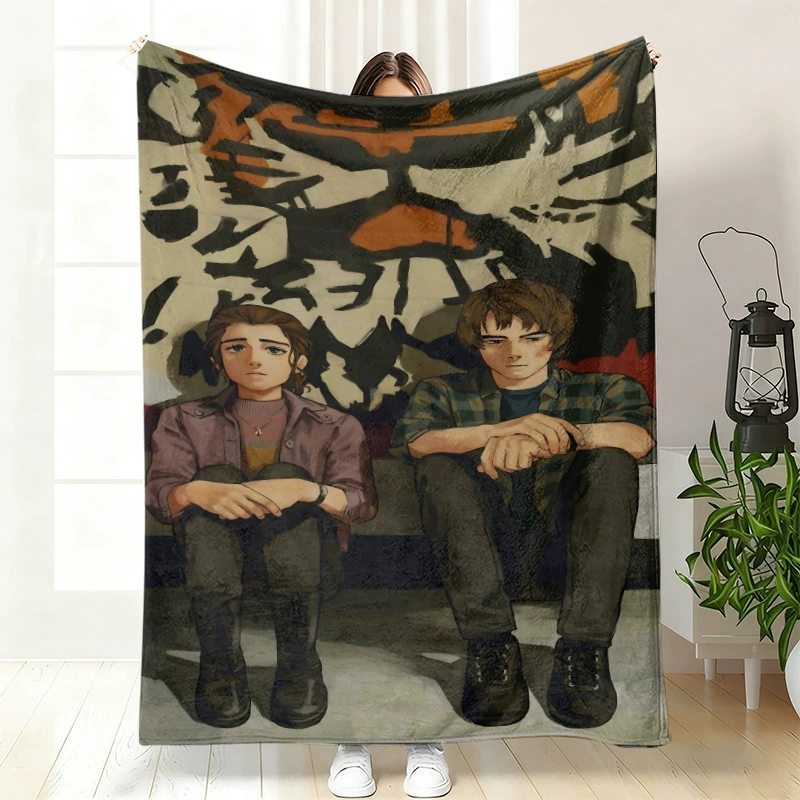 Плюшевая флисовая плед-одеяло BylerCP (в стиле Stranger Things), мягкий для отдыха, 70×100–150×200 см