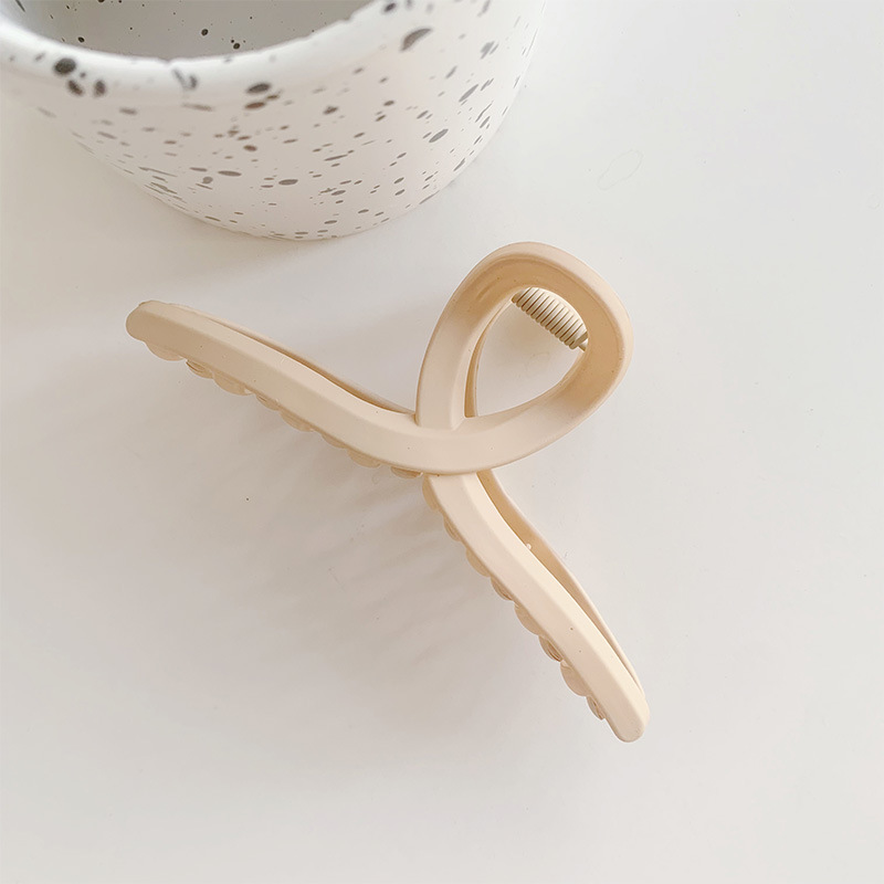 Pinza para el cabello de placa de color coreano ins Maillard, pinza para el cabello de color té con leche de otoño e invierno, pinza para el cabello grande de textura simple