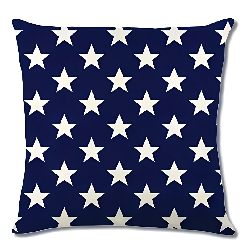 Transfronterizo Día de la Independencia de Amazon impresión lino almohada funda aniversario para celebrar el hogar vestido almohada funda mayorista