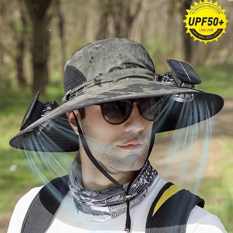 Мужская летняя солнечная шляпа вентилятор альпинистская рыбалка солнцезащитный крем шляпа Ультрафиолетовый рыбак шляпа
