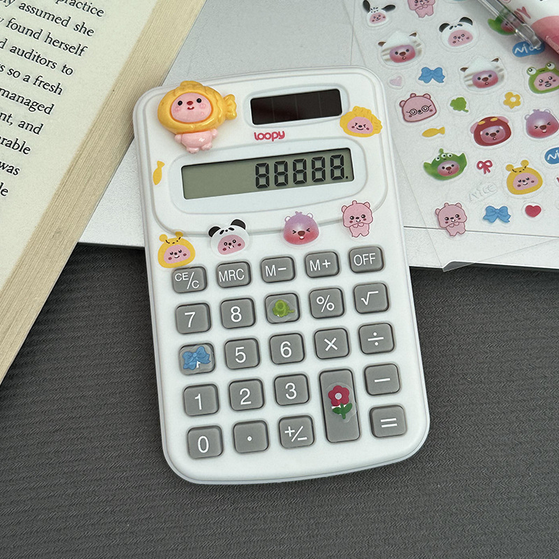 Calculadora de dibujos animados lindo creativo estudiante cultura de oficina producto de alto valor mini computadora portátil al por mayor
