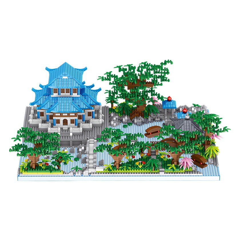 Zhegao LZ8248 Huaqing Palacio nacional estilo serie micro partículas de diamante alta dificultad montaje bloques construcción Juguetes
