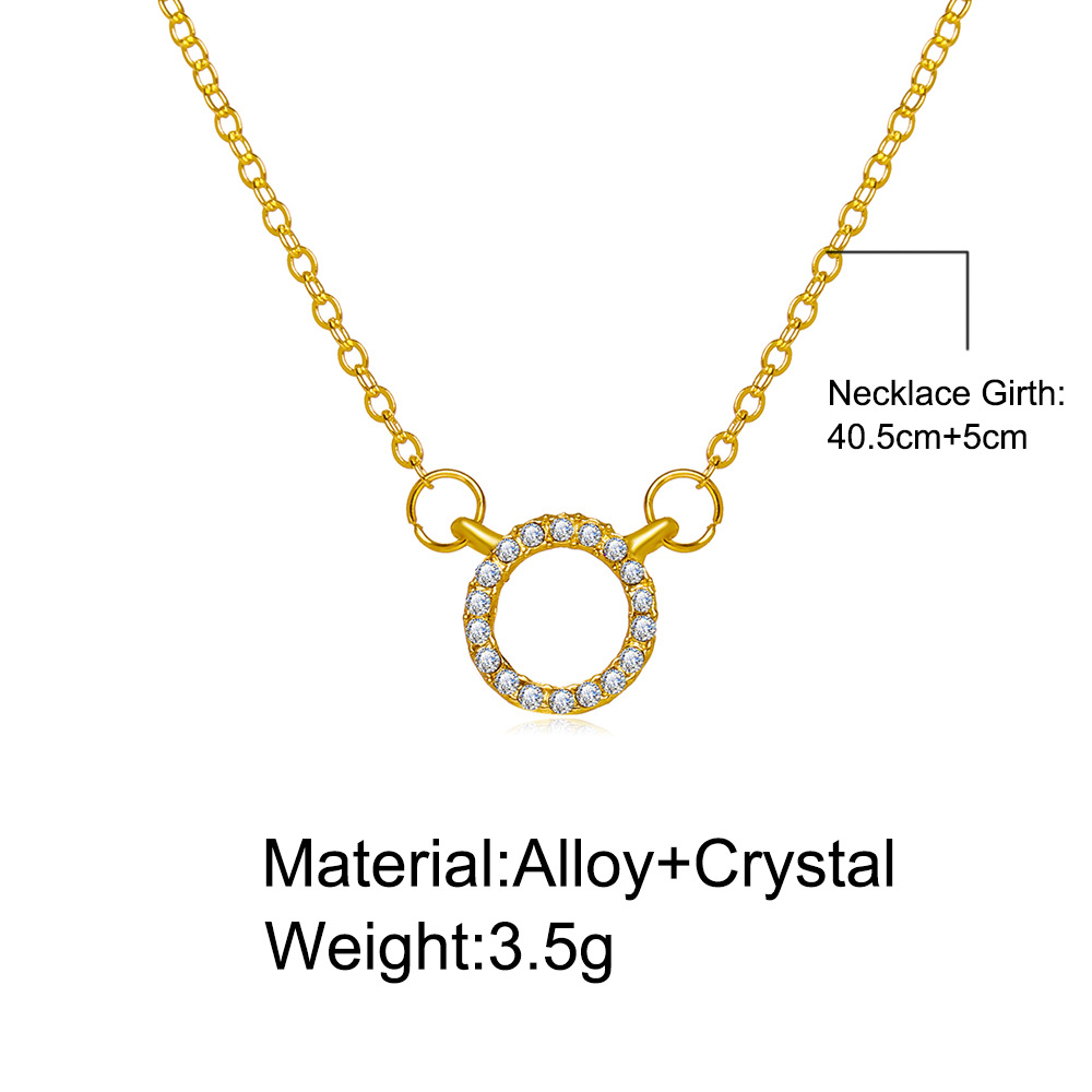 Creative Retro Simple Full Diamond Necklace display picture 1