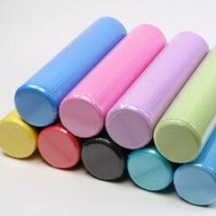 メーカー卸売ソリッドヨガコラム PE フォームローラー 45 センチメートル浮動小数点マッサージヨガコラムピラティスフォームローラー