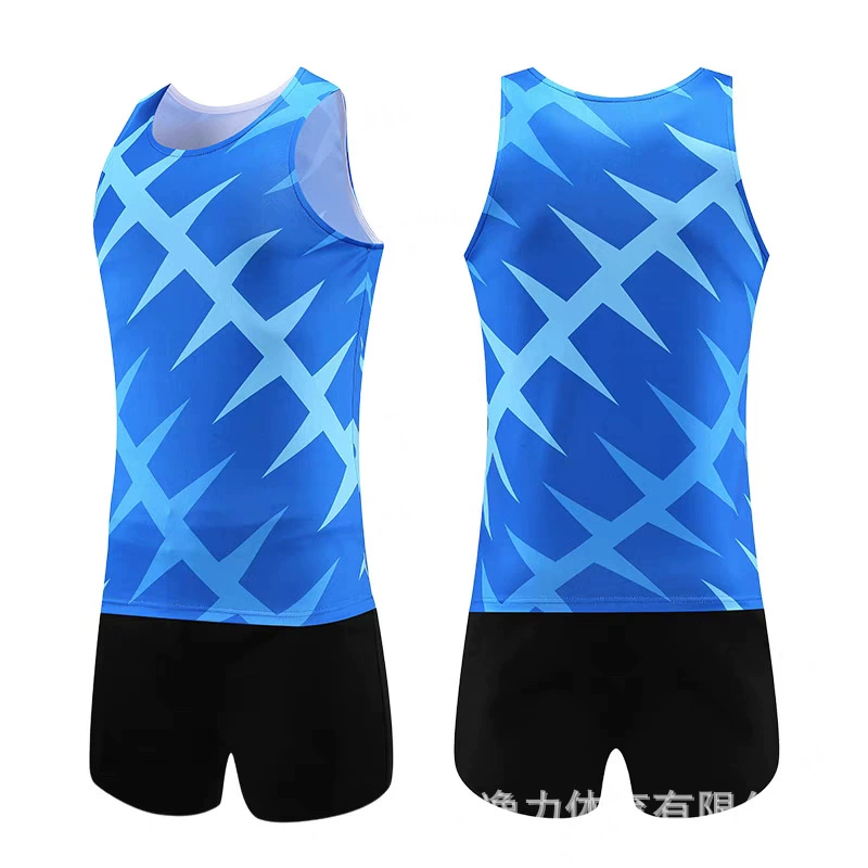 Летний легкоатлетический костюм для мужчин и женщин, быстросохнущий жилет для марафонского бега, длинный и короткий бег, физическое обследование, спортивный тренировочный костюм для соревнований