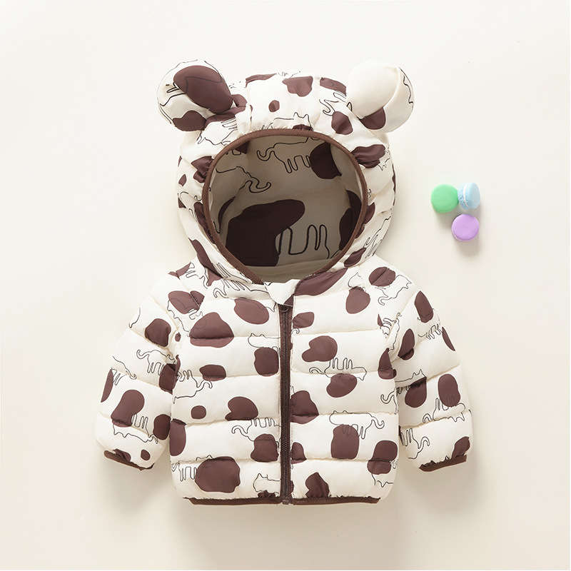 Chaqueta acolchada de algodón para niñas lindas de dibujos animados Chaqueta acolchada con capucha para niños Nuevo estilo Chaqueta acolchada de invierno para niños pequeños y medianos al por mayor