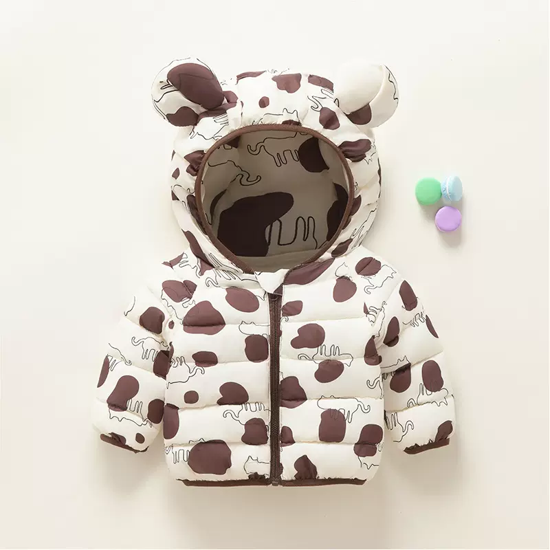 卡通可爱女童棉衣连帽外套儿童棉服新款中小童男宝冬季棉袄批发