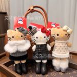 可爱长毛兔hellokitty贵妇系列kt毛绒公仔挂件日系玩偶挂饰礼物萌