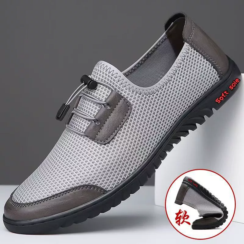 Новые классические мужские сандалии лета, нескользящая, легкая мужская повседневная обувь без шнуровки, модные дышащие полые сандалии.