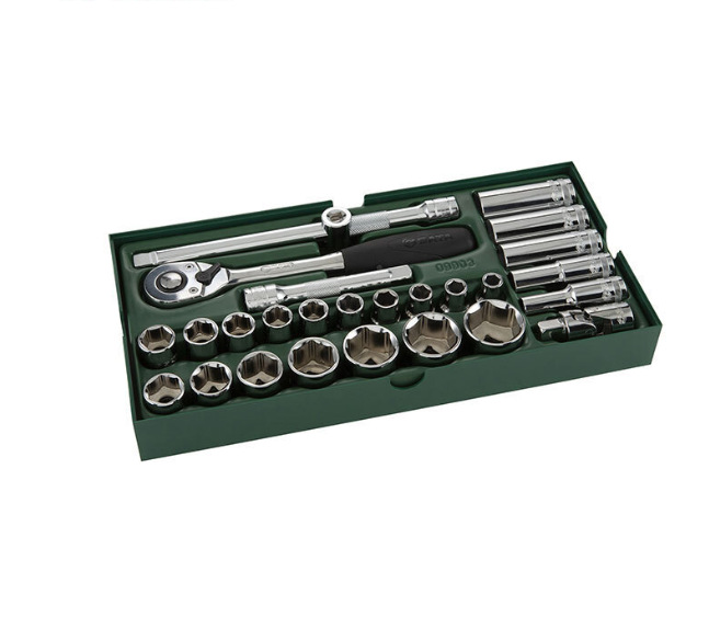 世达（SATA）27件套12.5MM系列公制工具托组套/世达09903套筒组套