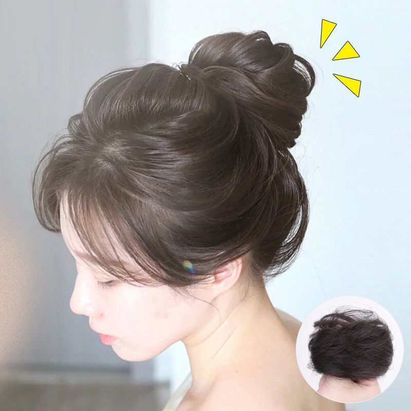 現物卸売りのお団子の頭のかつらのヘアリングのかつらは古風のつぼみの頭を包んでふわふわしています。|undefined