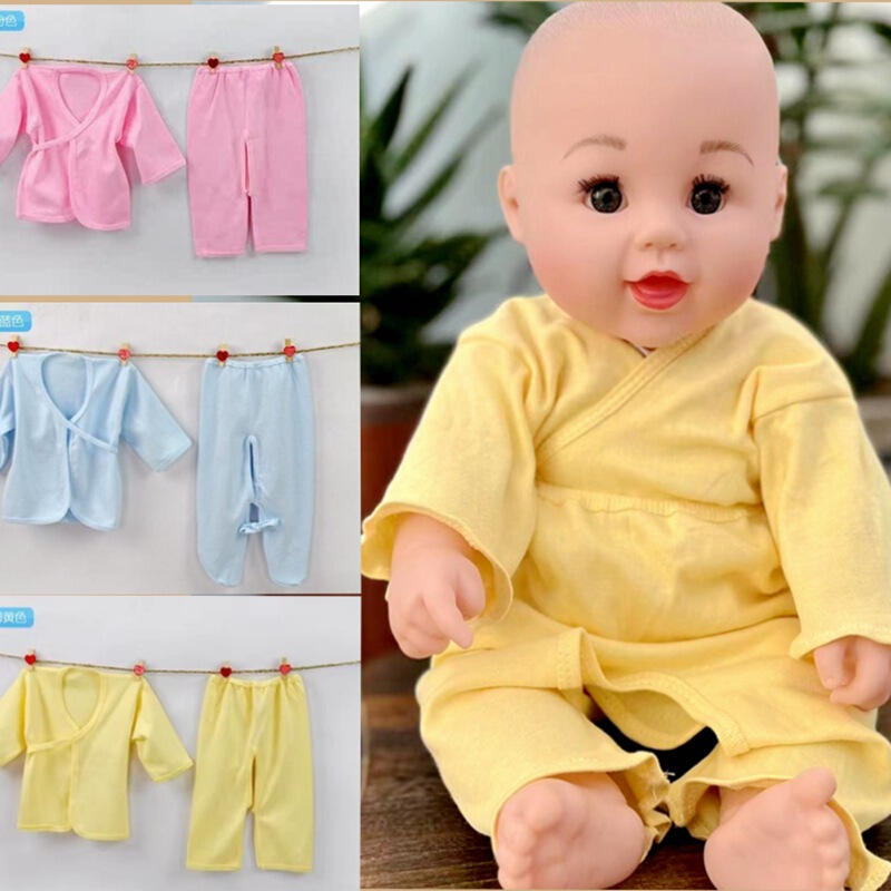 Newborn Baby Underwear Set with Tie-Up Monk-Style Clothing, 50 cm and 60 cm Doll Dress-Up Clothes, Doll Clothing Dress-Up Experience