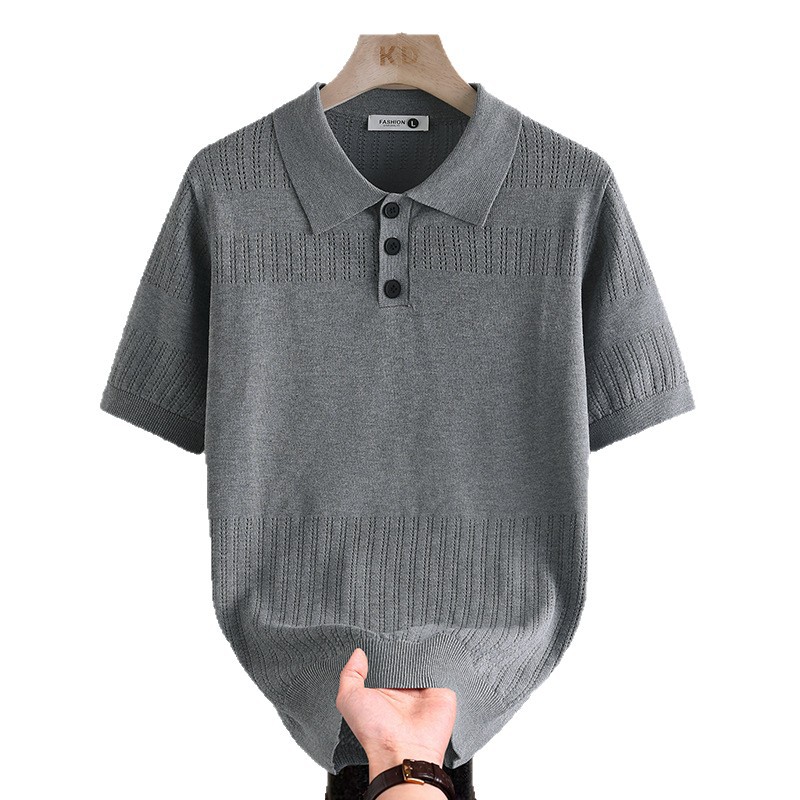 Polo camiseta de punto camiseta de manga corta camiseta de hombre texturas viejas flores comerciales heladas fábrica de verano transfronteriza al por mayor