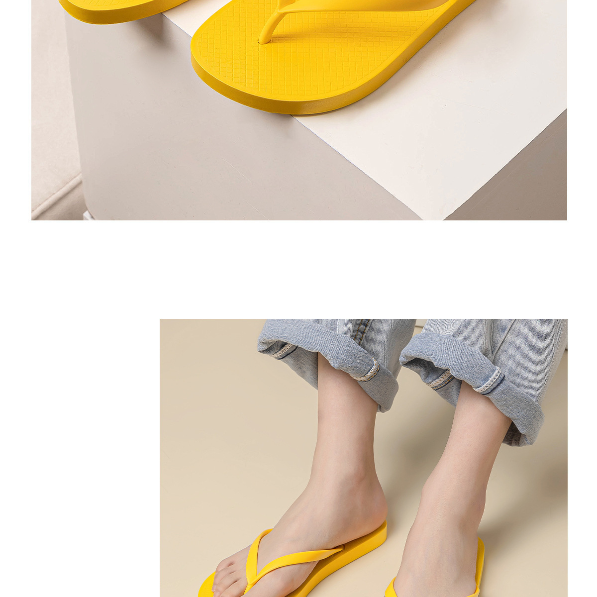 Women Comfortable Minimalist Flip-flops Non-slip Beach Sandals_voghion.com