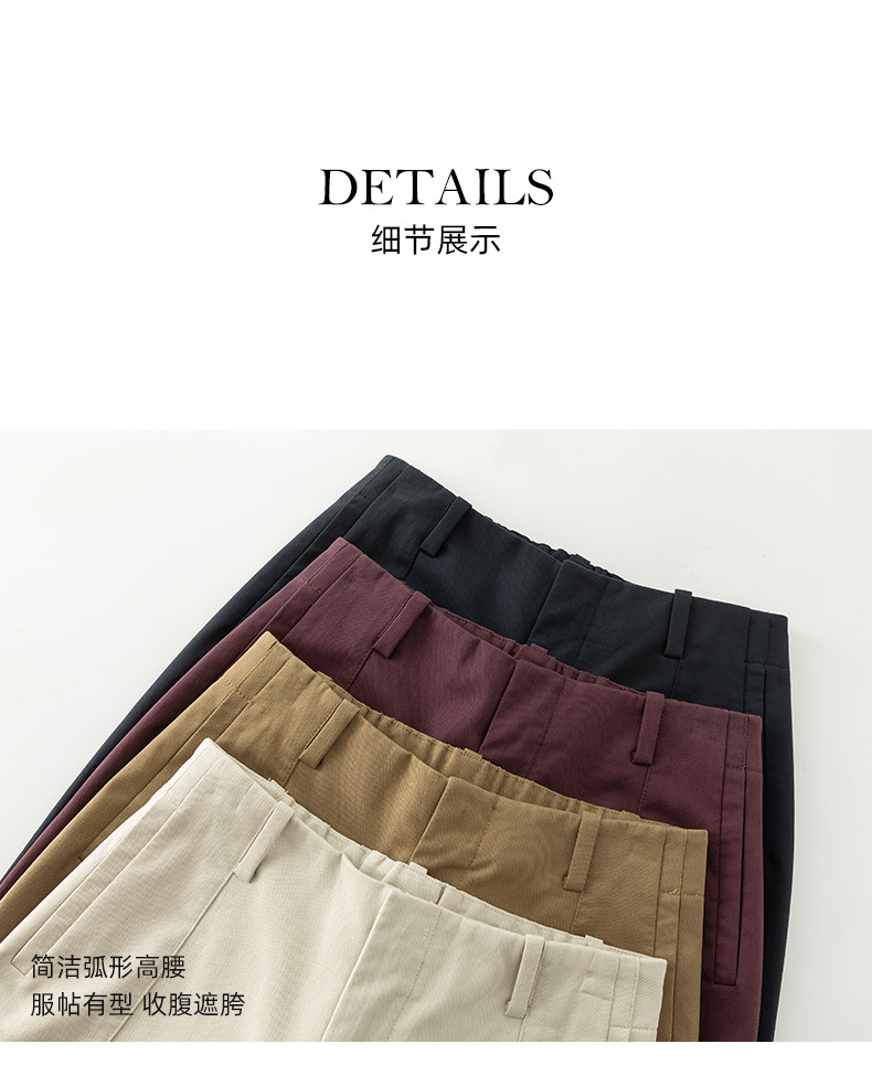 Quần harem nữ ống rộng lưng cao dài 9 phần chất liệu cotton Tencel — Màu xám be chi tiết 22