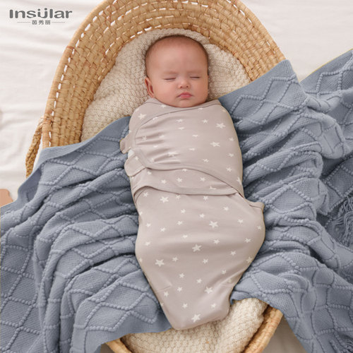 Yinxiuli cotton baby swaddle towel newborn anti-shock baby sleeping bag printed four-season baby blanket cross-border