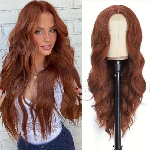 ウィッグ ヨーロッパとアメリカの女性用フロントレースウィッグ ミドルパート 小さなレース ピンチハイライト ロングカーリーヘア 化学繊維ヘッドギア 外国貿易ウィッグ|undefined
