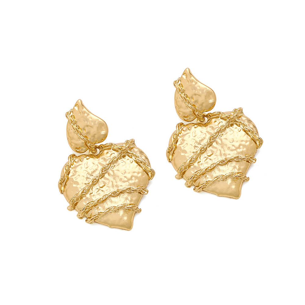 Heart Shape Pattern Casual Sweet Heart Shape Zinc Alloy Plating Drop Earrings For Women's Holiday Daily