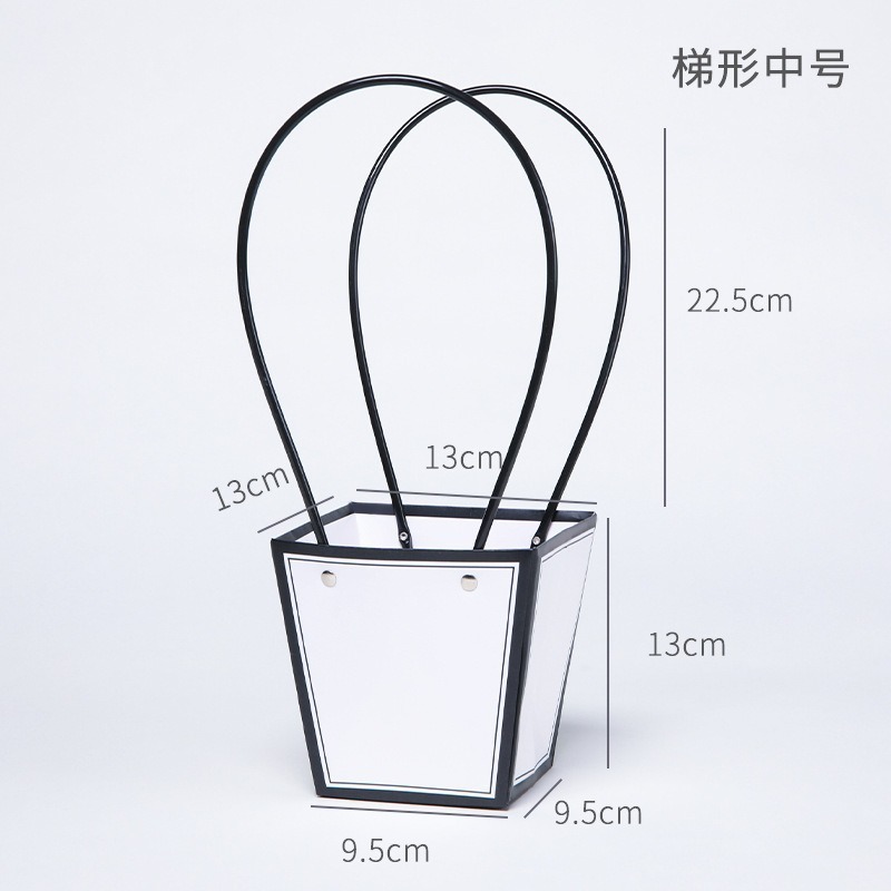 Festival de barrido de tumbas caja de flores portátil rectangular caja de papel kraft bolso de mano sacrificio crisantemo arreglo floral bolsa Qingming suministros de barrido de tumbas