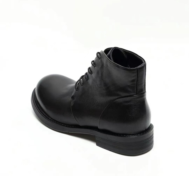 Autunno e inverno nuovi stivali da uomo scarpe derby suola in pelle moda scarpe da uomo stivaletti allacciati tendenza tutto_voghion.com