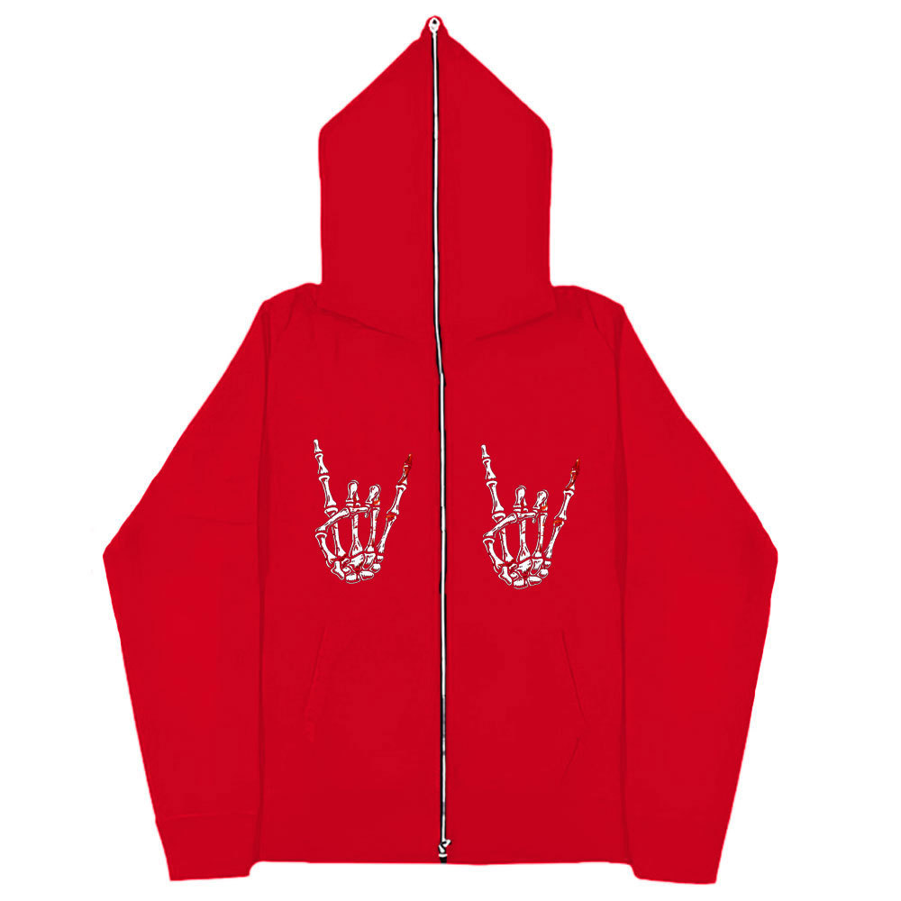 2024 Wind Dark Sports Shirt Men's and Women's Hoodies Gothic Couple Harajuku Large Size Long Zip Hoodie_voghion.com