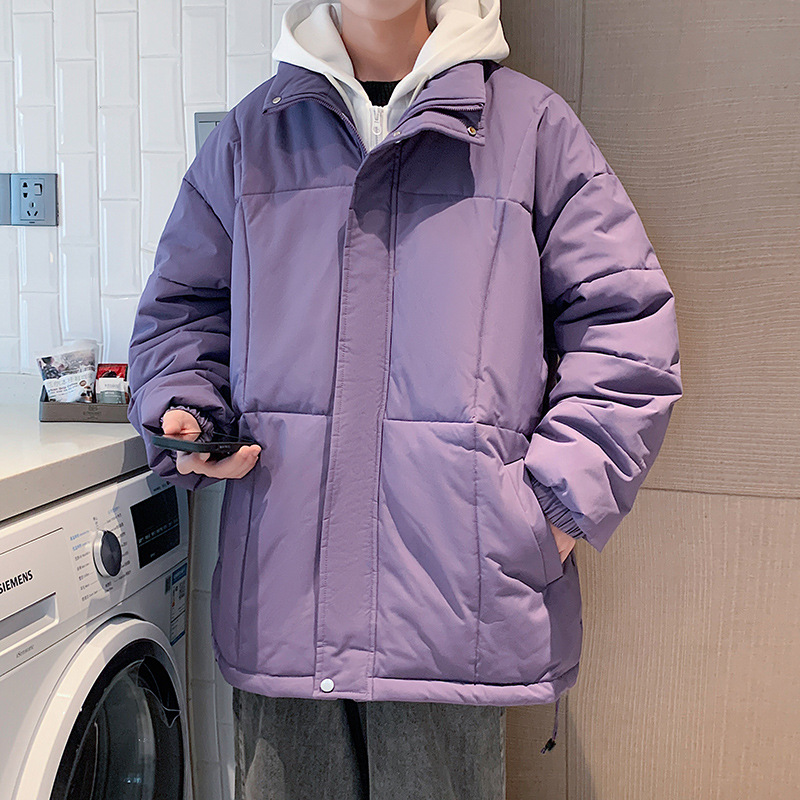 Abrigo acolchado de algodón de dos piezas falso para hombres Otoño e Invierno 2023 Nuevo Abrigo acolchado de algodón suelto forrado de lana engrosado abrigo de algodón de invierno para los amantes