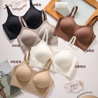 新款无感隐形粉底液亲肤衣高弹内衣无痕软支撑提拉聚拢防下垂文胸