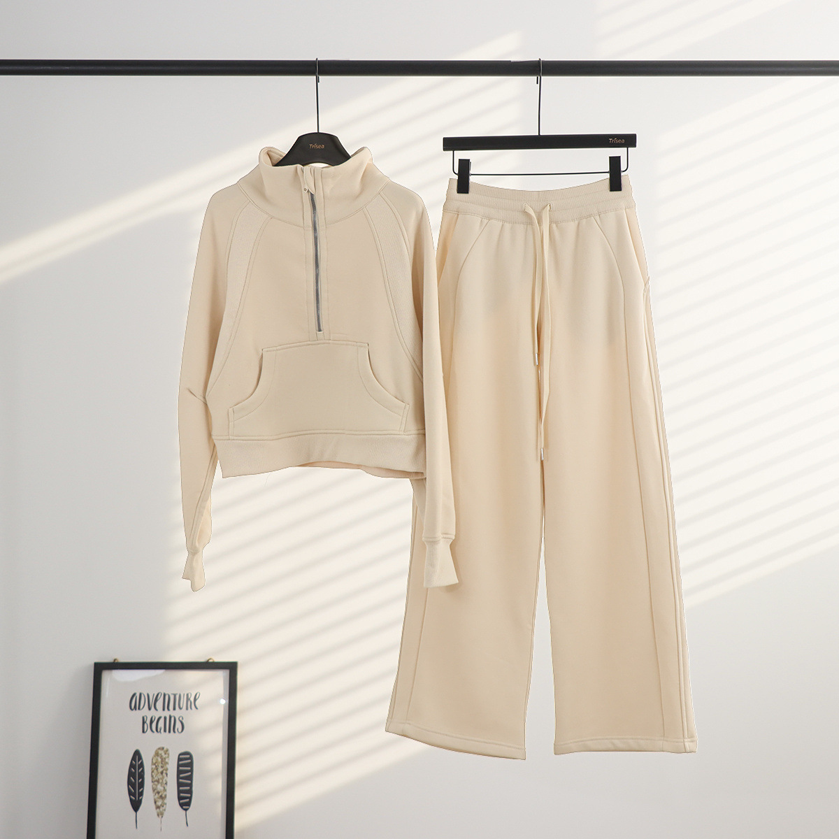 Lulu cuello suelto suéter de pantalones de vestir, cardigan de mujer, chaqueta de abrigo con camisa