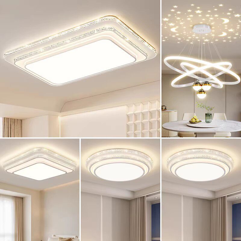 Living Room Ceiling Light 2026 New Model Eye-Protection Crystal Ceiling Lamp Large Size Simple Modern Main Hall Light Zhongshan Lighting Fixtures