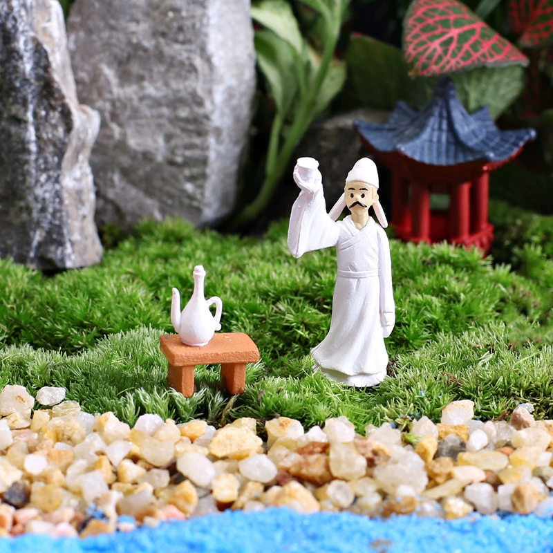 Мох микропейзаж небольшое украшение Ли Бай тост стол Крытый мясистые растения в горшках украшения мини-кукла