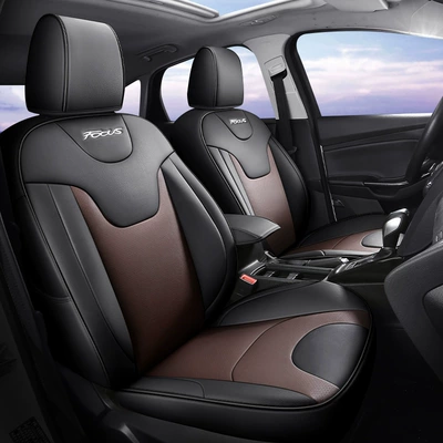 leather perforated five-seat cover, Modelə uyğun (Original) oturacaq örtükləri - black-curry-standard-edition-wear-resistant-leather