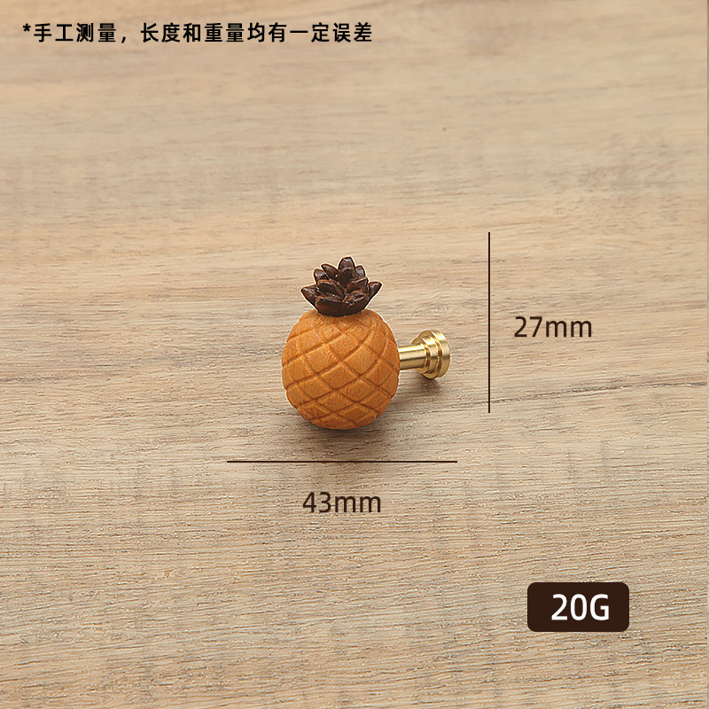 创意轻奢手工可爱檀木卡通橱柜门衣柜抽屉柜子把手拉手免打孔拉手|undefined