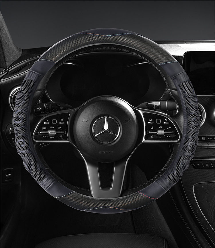 Car steering wheel cover honeycomb non-slip wear-resistant sweat-absorbent breathable fashion car handle cover cross-border Amazon wholesale