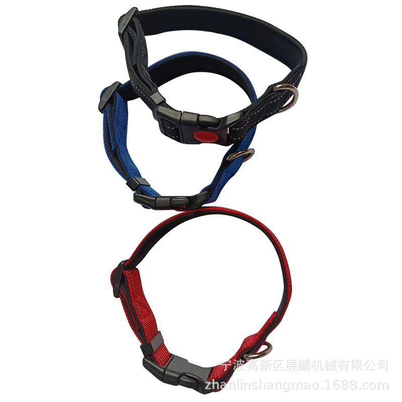 Sponge Collar Amazon Reflective Dog Collar with Adjustable Safe Nylon Pet Collar Pet Leash