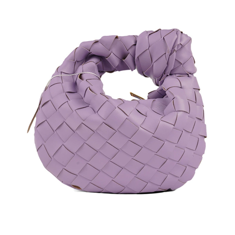 Handmade Woven Cloud Armpit Bag, Mini 17×5×18 cm, Pillow Style, Multi-Color