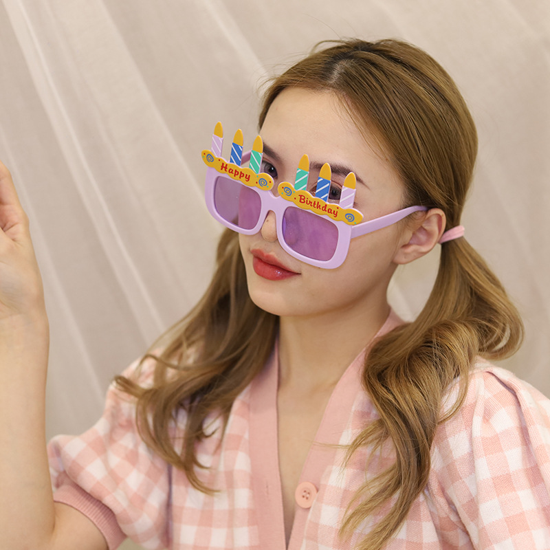 Gafas de Vela para Cumpleaños de Plástico ABS Decorativas para Fiestas