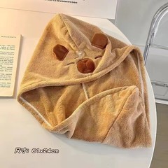漫画の大人の髪の帽子の女性のかわいい高顔の値は厚いシャワーの帽子の吸水の速乾性のカバーの頭を厚くして髪のタオルを拭きます。