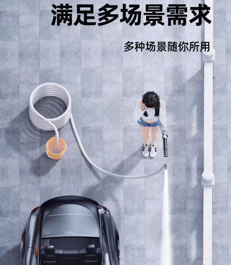 Car High-Pressure Household Electric Car Wash Machine Rechargeable Car Wash Gun High-Power Car Wash Water Gun Cleaning Machine Car Washer