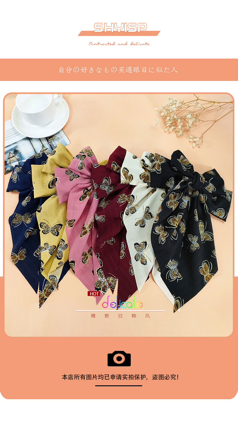 Korea Bow Fabric Chiffon Hairpin New Hairpin Wholesale display picture 1