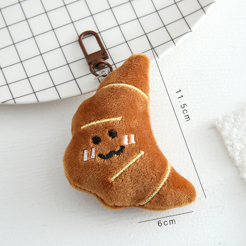 Nuevo y adorable colgante de peluche de pan de vegetales de dibujos animados para niña, divertido colgante de juguete de comida