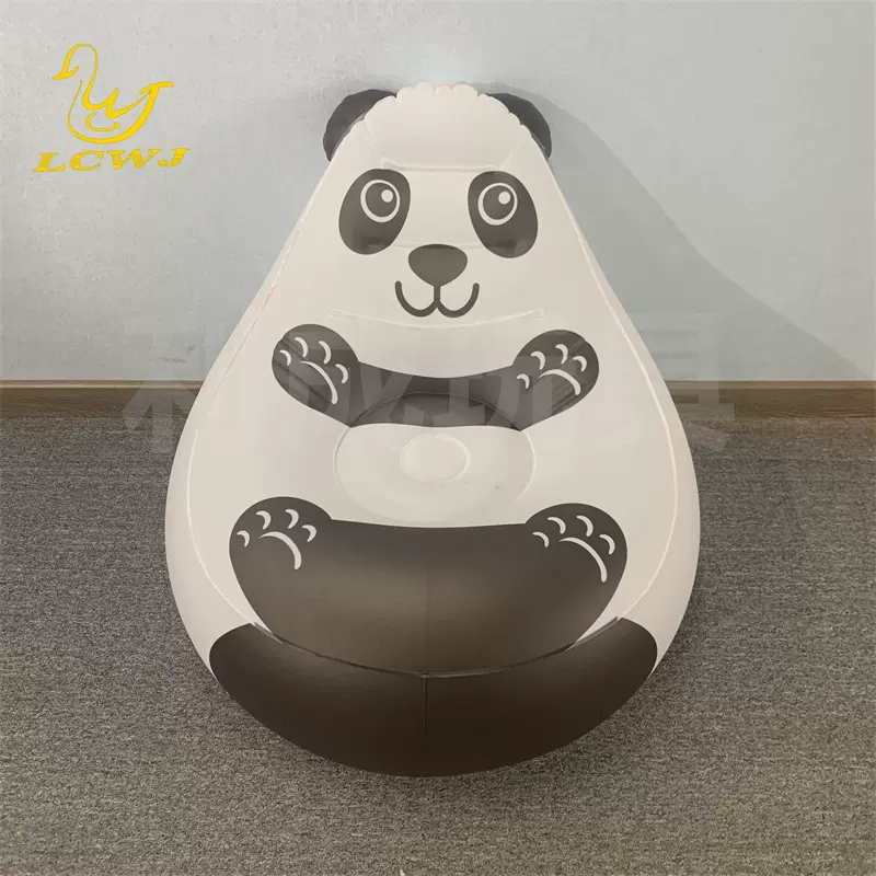 利成工厂厂家直供新款设计室内户外充气带灯熊猫沙发懒人舒适沙发