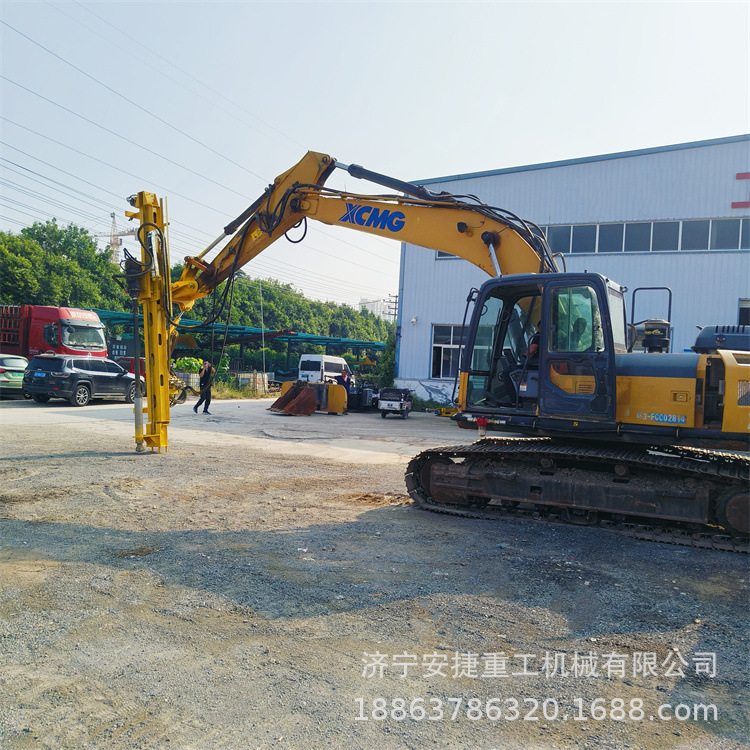 全地形挖改光伏打桩机 戈壁滩大扭矩螺旋钻机 一体式山地潜孔钻机