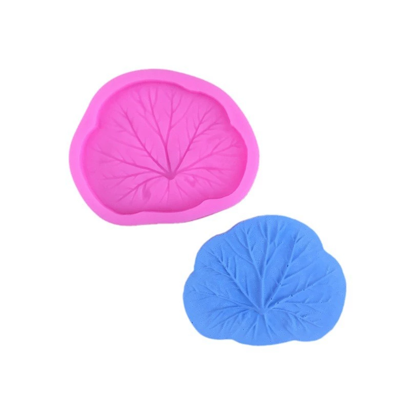 Large small pieces of different sizes of lotus leaf silicone mold with lotus lotus fondant decorative tool dripping gypsum mold