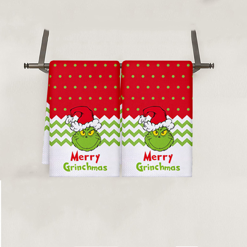 Cross Border Printed Towel Christmas Gift Absorbent Towel