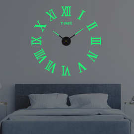 创意大号夜光挂钟 客厅卧室亚克力立体diy时钟  书房壁挂艺术钟表