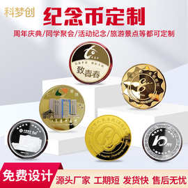 金属纪念币定制博物馆城市旅游景区公司周年庆纪念章金币银币定做