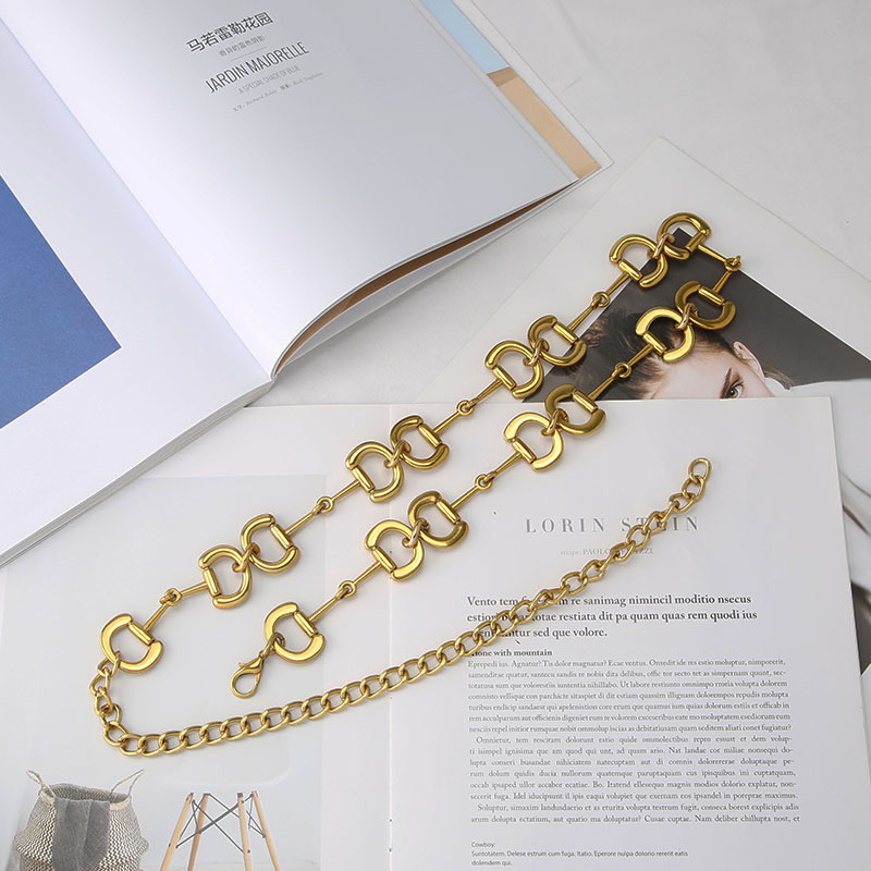 Streetwear Geometric Metal Plating Women's Chain Belts display picture 5