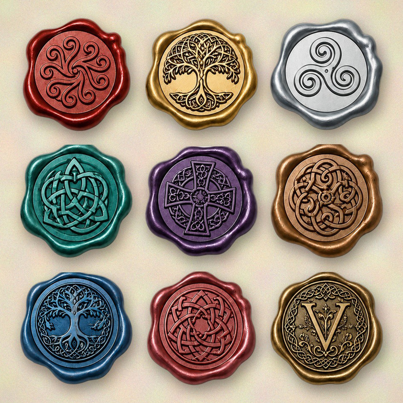 Wax Seal Stickers Celtic Identity V Series Wax Sheets Self-Adhesive Envelope Sealing Stickers Wholesale Wax Seal Labels Wax Seal Stickers Celtic Identity V Series Wax Sheets Self-Adhesive Envelope Sealing Stickers Wholesale Wax Seal Labels