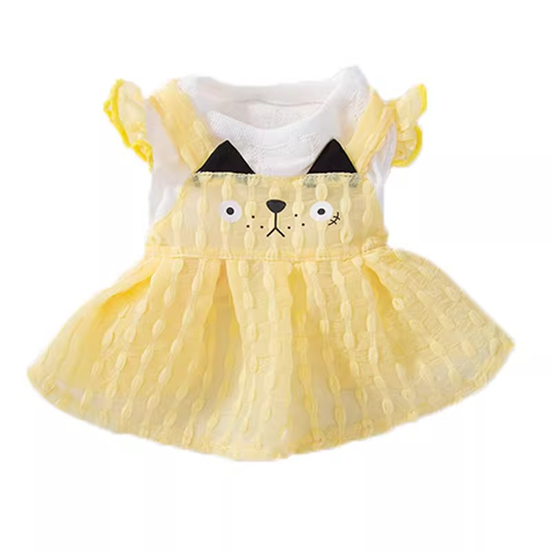 Primavera y verano perro tridimensional gato a cuadros vestido Teddy pequeño perro falda delgada transpirable perro mascota ropa