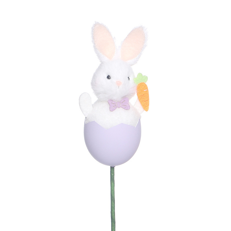 Conejito de Pascua cáscara de huevo hecha a mano decoración doméstica primavera de Pascua decoración de fiestas de Pascua suministros de Pascua